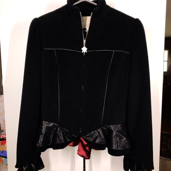 Steampunk Jacket With Laced Corset EUC Sz 4 Little Prince & Piggy Peplum - Picture 1 of 14